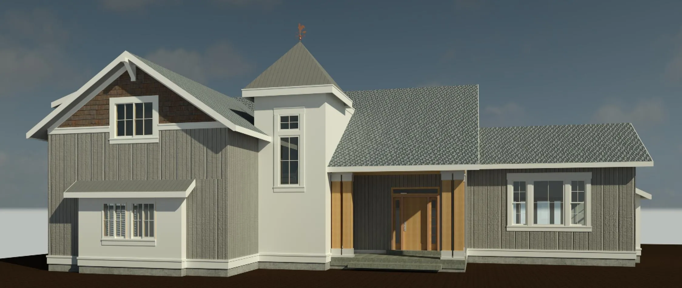 Revit Rendering of a Design Build Home for a Client