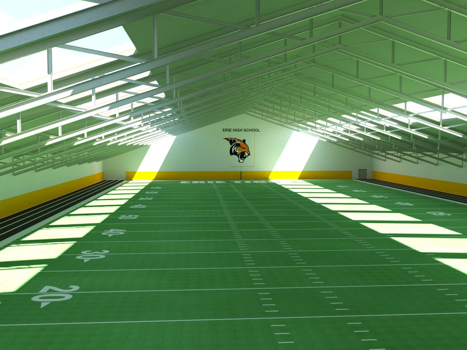 Revit Rendering of a Proposed High School Field House for a Client